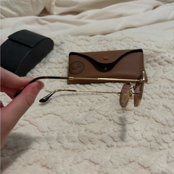 Ray-Ban Gold Frame Sunglasses with Rose Lenses - Picture 4 of 5